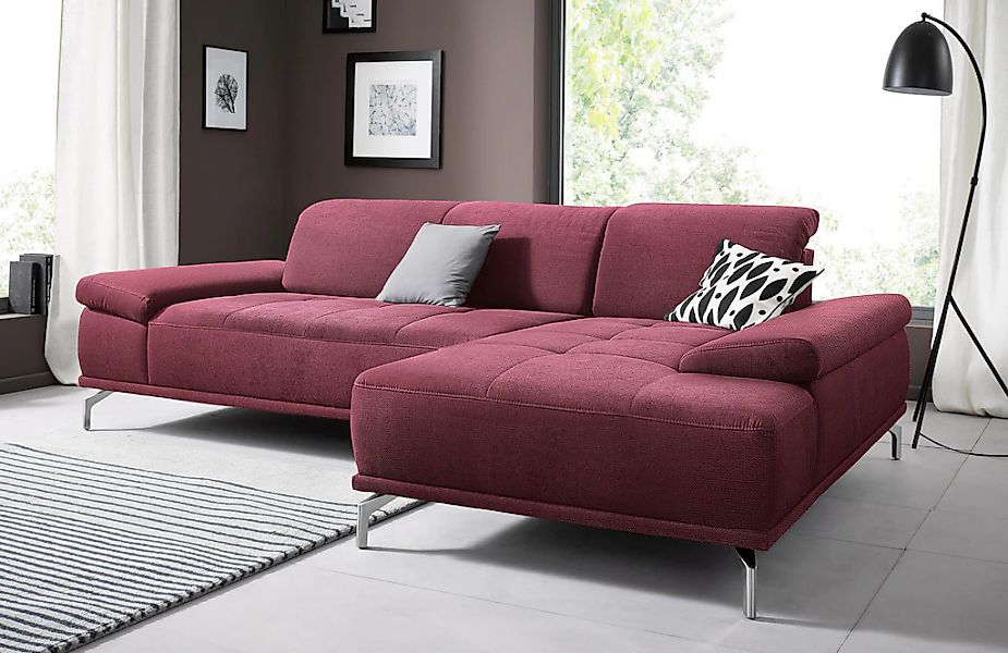 Places of Style Ecksofa "Caluna", Inkl.Sitztiefenverstellung, wahlweise mit günstig online kaufen