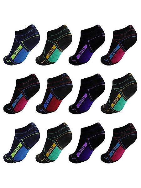 TEXEMP Sneakersocken 6 - 24 Paar Sneaker Socken Damen Baumwolle Freizeit Sp günstig online kaufen