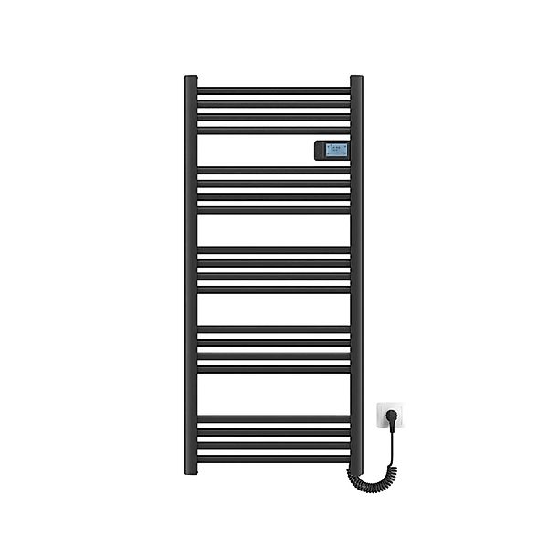Emke Handtuchwärmer Elektrisch 120x54cm 600W Schwarz Heizkörper mit Thermos günstig online kaufen