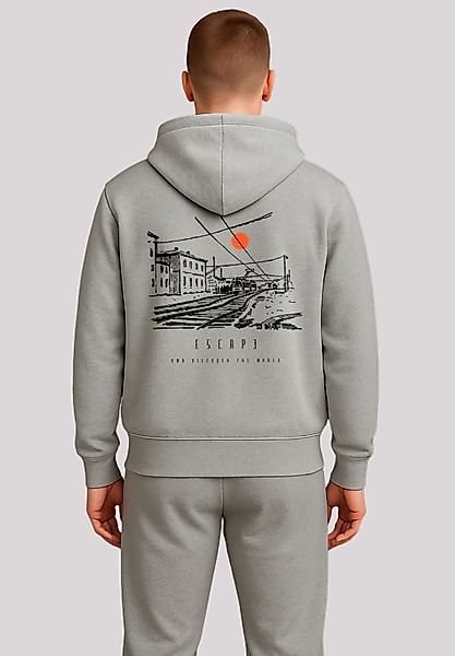 F4NT4STIC Kapuzenpullover "Escape Discover the World Town Train Station" Pr günstig online kaufen