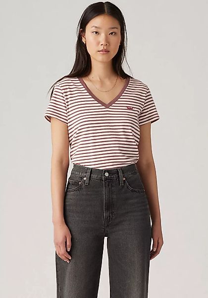 Levis V-Shirt "PERFECT VNECK", mit Mini-Batwing-Logostickerei günstig online kaufen