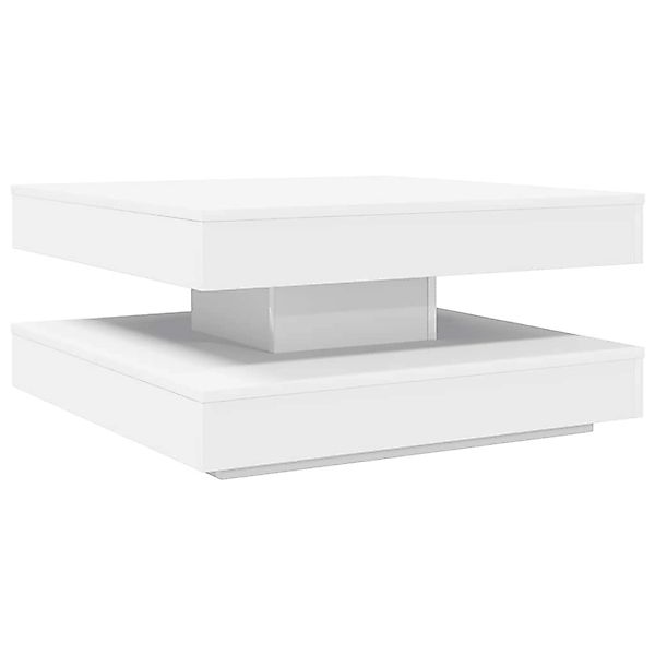 vidaXL Couchtisch 360-Grad Drehbar Weiß 70x70x34,5 cm 858479 günstig online kaufen