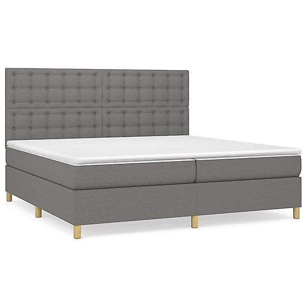 Vidaxl Boxspringbett Mit Matratze Dunkelgrau 200x200 Cm Stoff günstig online kaufen