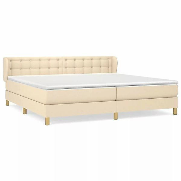 vidaXL Boxspringbett mit Matratze Creme 200x200 cm Stoff1396910 günstig online kaufen