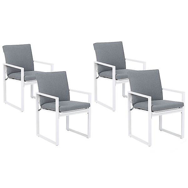 Beliani Gartenstuhl Grau Weiss 51x54x89 günstig online kaufen