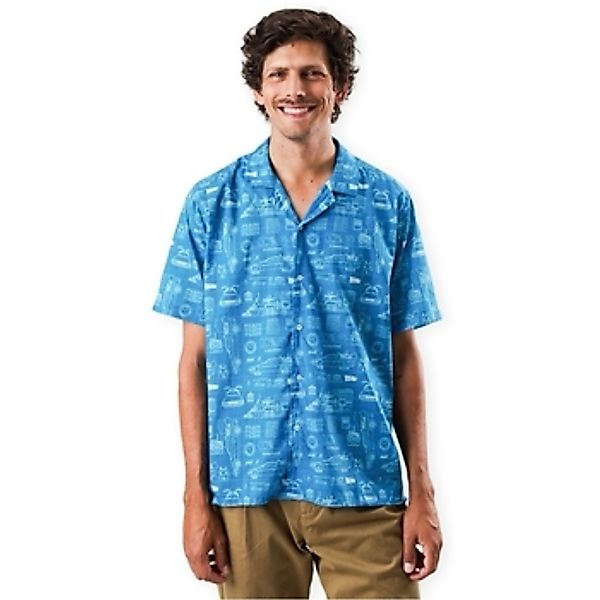 Brava Fabrics  Hemdbluse BTTF Aloha Shirt - Navy günstig online kaufen