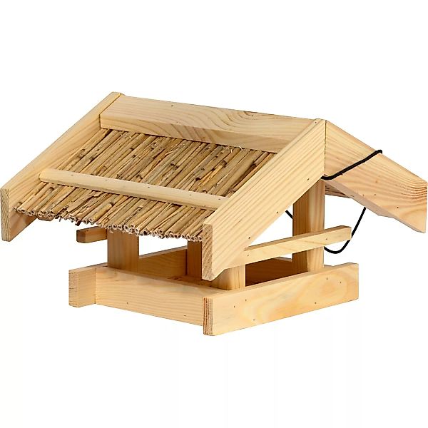 Dobar Vogelhaus Torshavn mit Schilfdach zum Aufhängen 30 cm x 28 cm x 20 cm günstig online kaufen