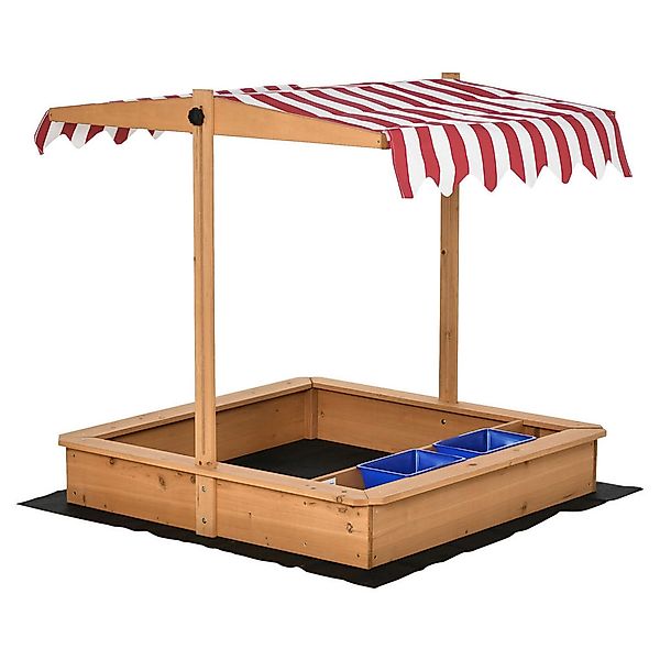 Outsunny Sandkasten gelb B/H/L: ca. 107,5x107,5x110 cm günstig online kaufen