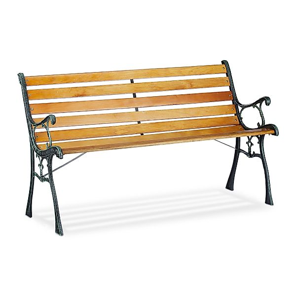 relaxdays Gartenbank mit Gusseisenrahme günstig online kaufen