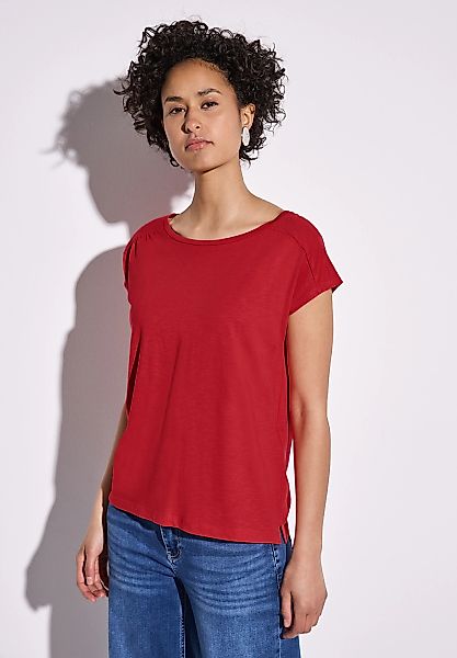 STREET ONE T-Shirt, mit Seitlichen Einschlitzen am Saum günstig online kaufen