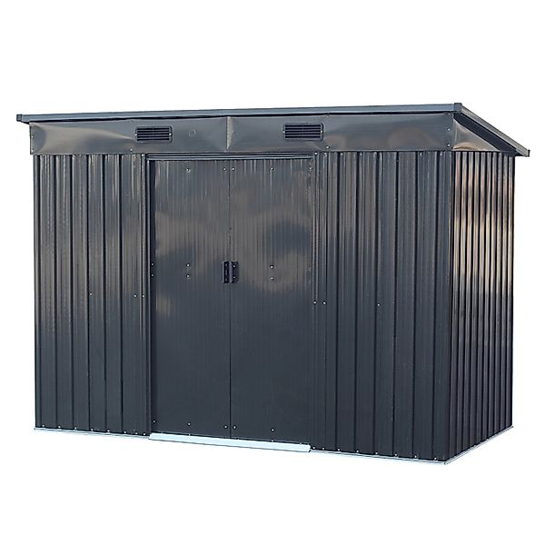 Tepro Metallgerätehaus Multi Shed Large 261 cm x 132 cm x 181 cm Anthrazit günstig online kaufen