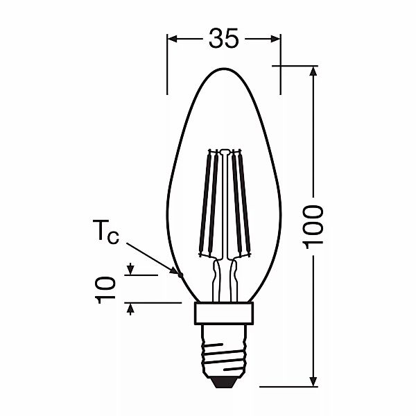 OSRAM LED-Leuchtmittel Kerze matt E14 3,8W 2700K 806lm günstig online kaufen