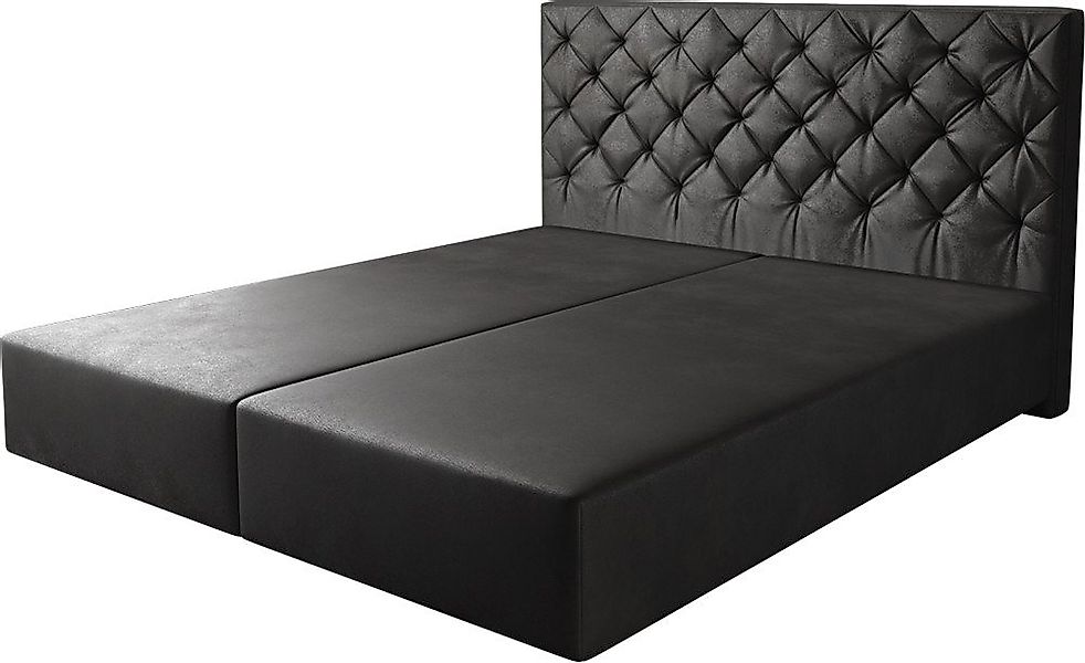 DELIFE Bettgestell Dream-Great, Lederimitat Anthrazit 180x200 cm günstig online kaufen