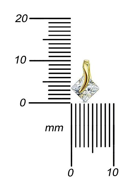 JEVELION Kette mit Anhänger Zikonia Anhänger 585 Gold - Made in Germany (Go günstig online kaufen