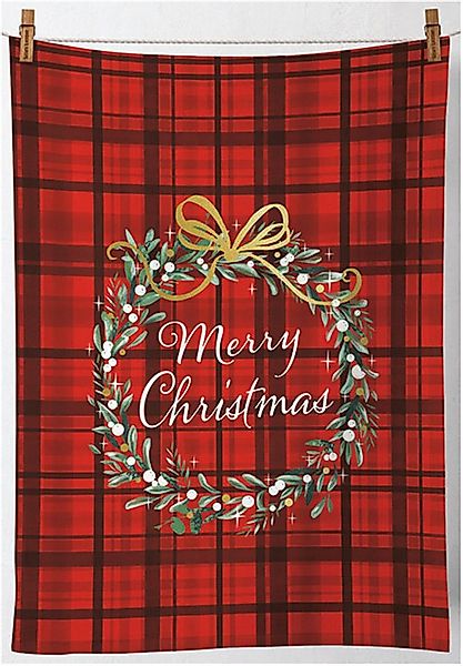 Ambiente® Geschirrtuch Christmas plaid, (1-tlg., 1-teilig), Geschirrtücher günstig online kaufen