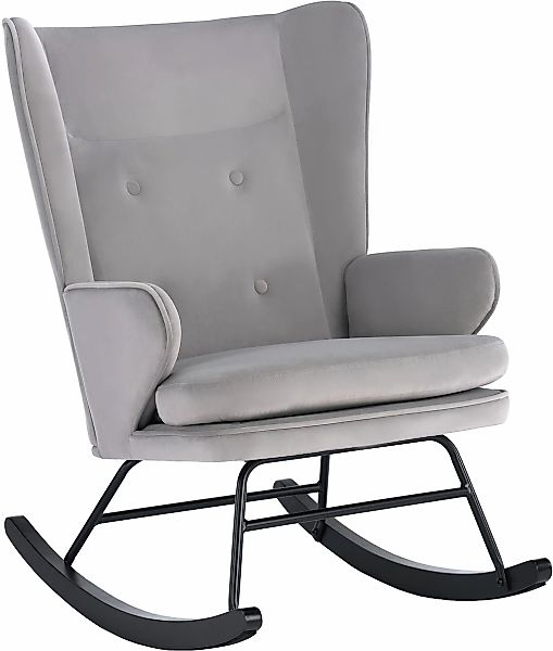 Kayoom Schaukelstuhl "Melorie 125, Metallgestell mit Kufen aus Holz" () 1 S günstig online kaufen