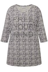 MIAMODA Longshirt Longshirt Leomuster Glitzer-Statement 3/4-Ärmel günstig online kaufen