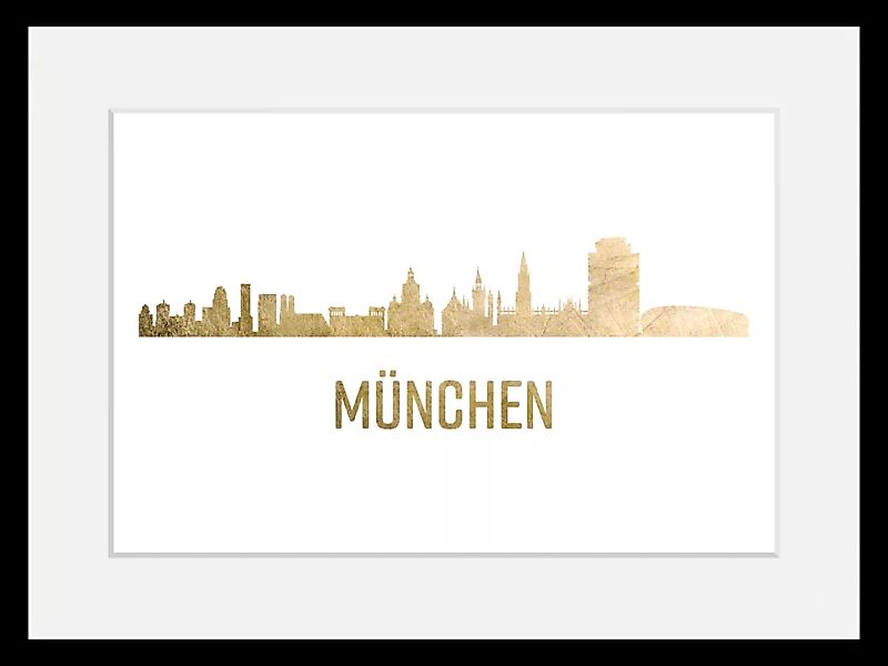 queence Bild »München Skyline GOLD«, Städte, (1 St.) günstig online kaufen
