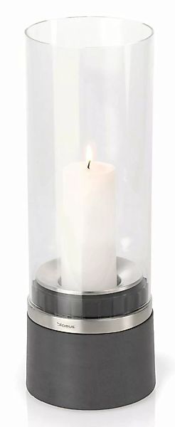 Blomus Windlichter ohne Henkel PIEDRA Windlicht mit Kerze 33 cm (schwarz) günstig online kaufen