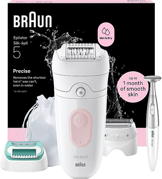 Braun Epilierer Silk-épil 5 SE5-251, Wet & Dry, Rasier- und Trimmeraufsatz, günstig online kaufen