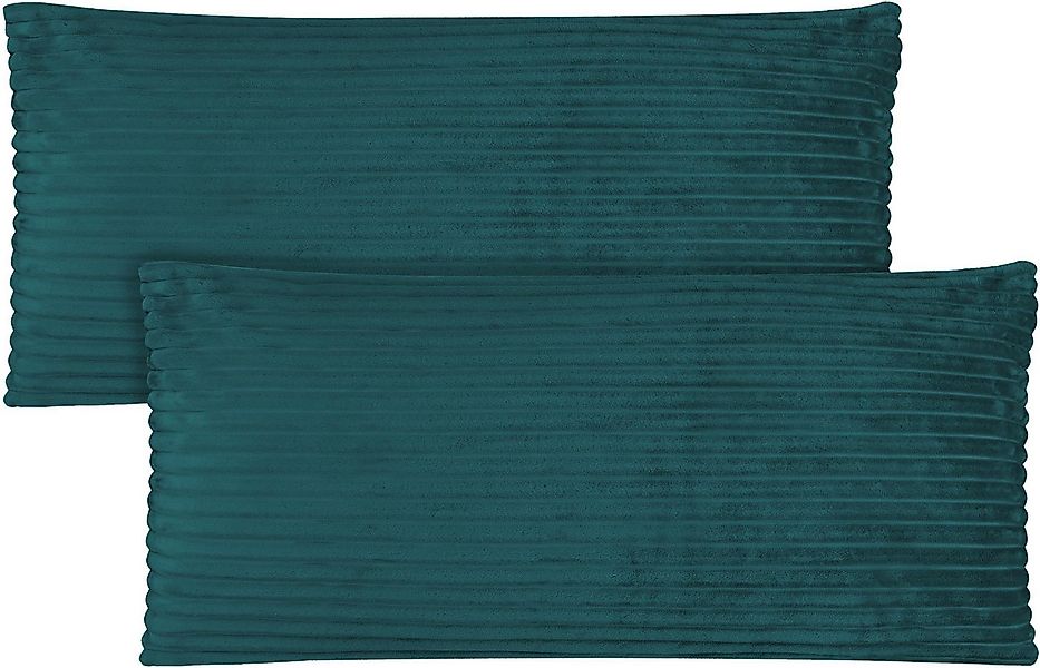 Aspero Kissenbezüge 2 Kissenbezüge aus Streifen-Flanell 40x80 cm, Kopfkisse günstig online kaufen
