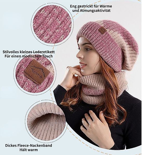 Blusmart Mütze & Schal Damen-Wintermütze mit günstig online kaufen