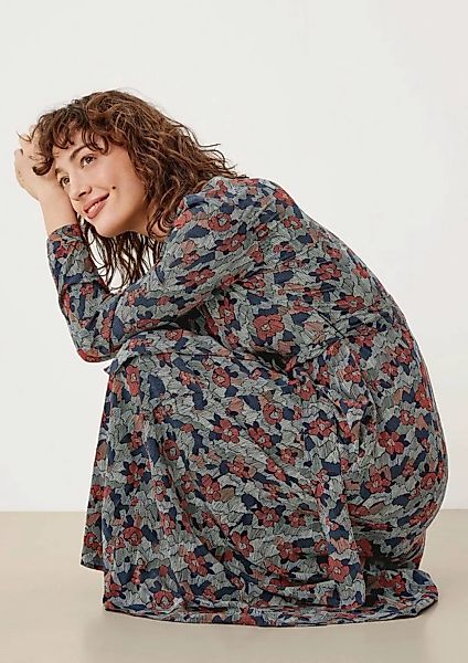 s.Oliver Maxikleid Blusenkleid mit floralem Muster günstig online kaufen