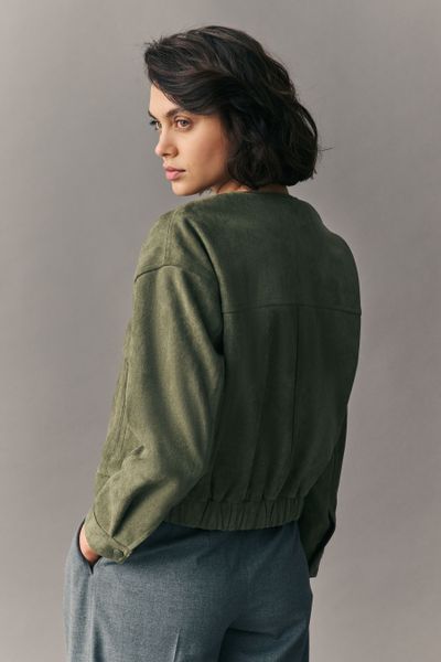 Next Bomberjacke Bomberjacke in Wildlederoptik (1-St) günstig online kaufen