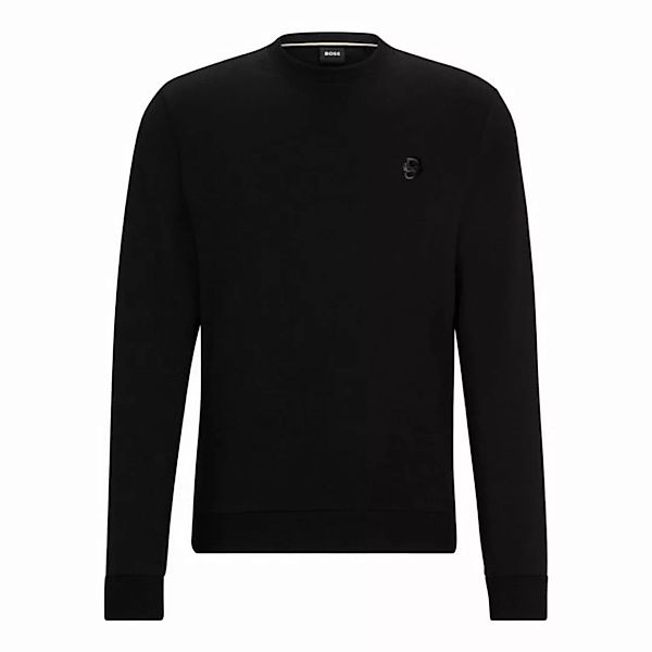 BOSS Sweatshirt Iconic Sweatshirt mit besticktem Akzentlogo günstig online kaufen