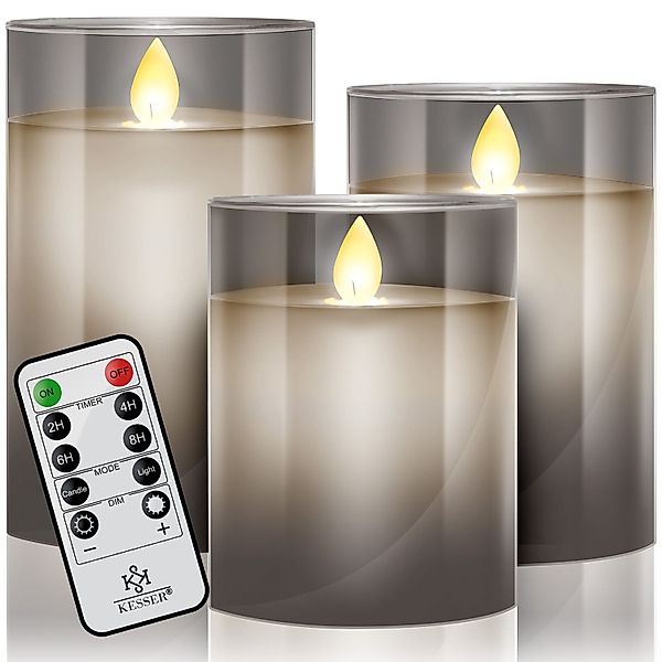 KESSER LED-Kerze, LED Kerzen 3er Set günstig online kaufen