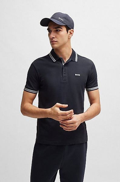 BOSS GREEN Poloshirt Paddy atmungsaktive Piqué-Webstruktur, Flachstrickkrag günstig online kaufen