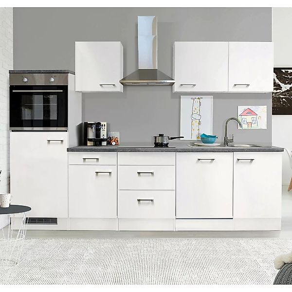 Flex-Well Küchenzeile Joelina 280 cm Weiß günstig online kaufen