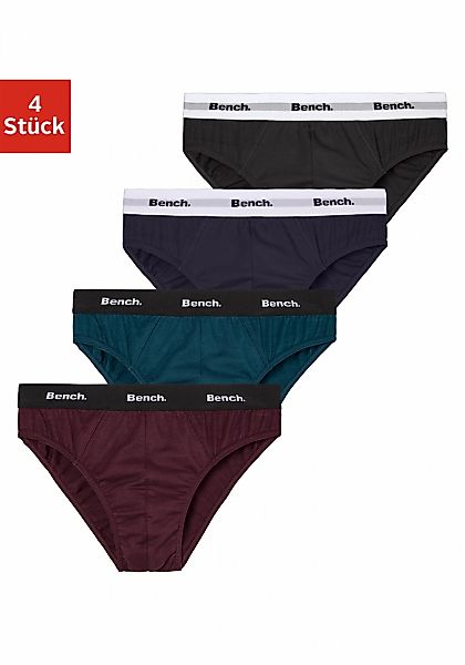 Bench. Slip Packung, 4 Stk. mit kontrastfarbigem Webbündchen günstig online kaufen