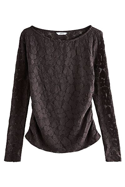 Next Langarmbluse Langarmoberteil mit U-Boot-Ausschnitt und Spitze (1-tlg) günstig online kaufen