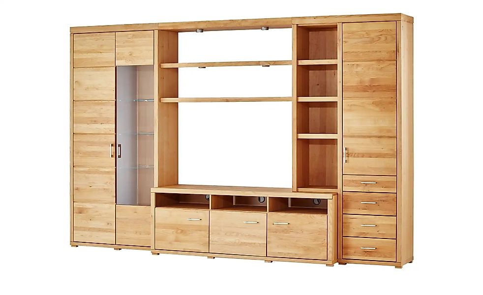 Woodford Wohnwand  Lobos II ¦ holzfarben ¦ Maße (cm): B: 331 H: 214 T: 54.0 günstig online kaufen