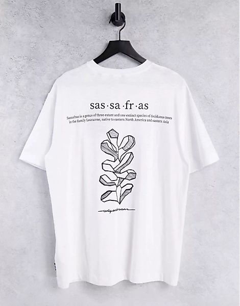 Only & Sons – Leicht strukturiertes Oversize-T-Shirt aus Bio-Baumwolle in W günstig online kaufen