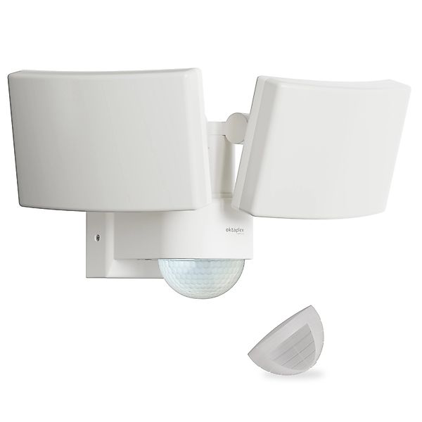 Oktaplex Außenstrahler mit Bewegungsmelder Warmweiß Außenwandleuchte Schwen günstig online kaufen