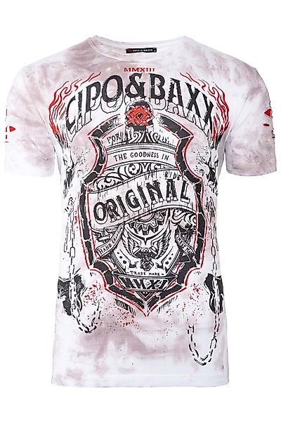 Cipo & Baxx Print-Shirt Extravagantes Kurzarm günstig online kaufen