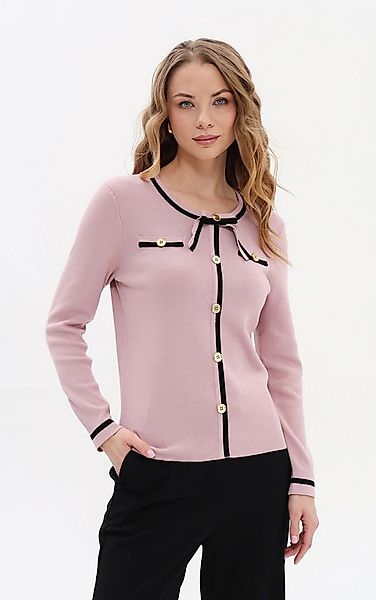 Passioni Strickjacke mit Schleifen-Detail günstig online kaufen