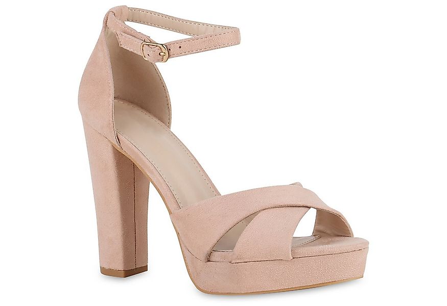 VAN HILL 841365 High-Heel-Sandalette Damen High Heels Sandalette Veloursled günstig online kaufen
