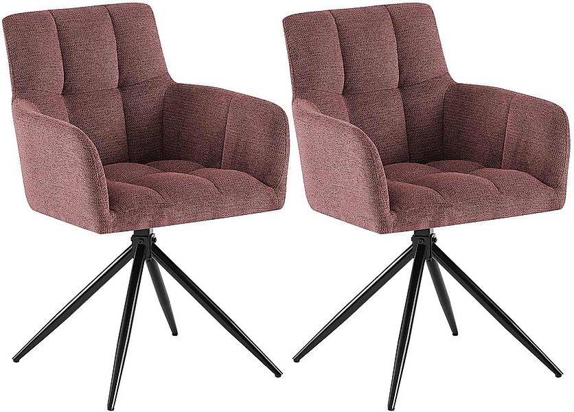 CLP Esszimmerstuhl Jonah (2er Set, 2 St), drehbar mit Armlehnen, bis 150 kg günstig online kaufen