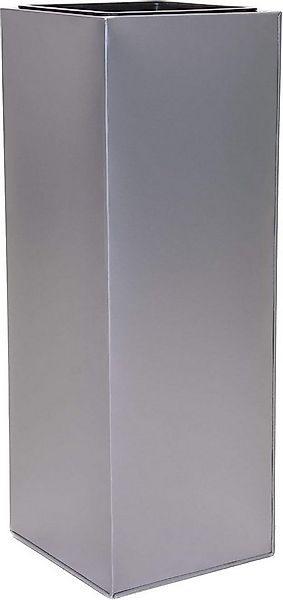 VIVANNO Pflanzkübel Zink BLOCK Säule - Silber Matt (1 St), 24x24x65 cm günstig online kaufen