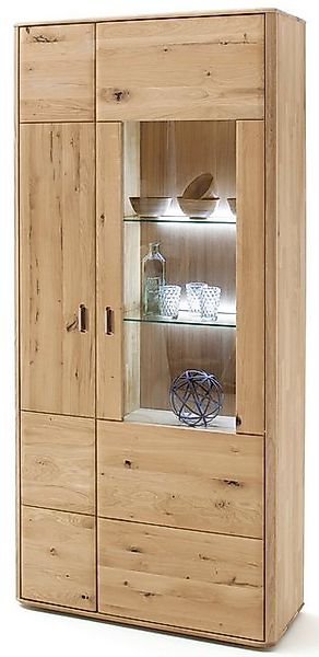 MCA furniture Vitrine Kombi-Vitrine Ravello 2, Balkeneiche Bianco, LED Bele günstig online kaufen