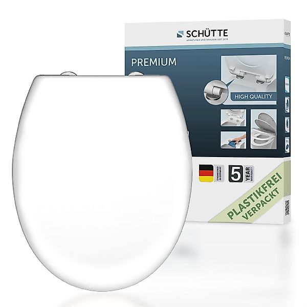 Schütte WC-Sitz WHITE, Duroplast, mit Absenkautomatik günstig online kaufen