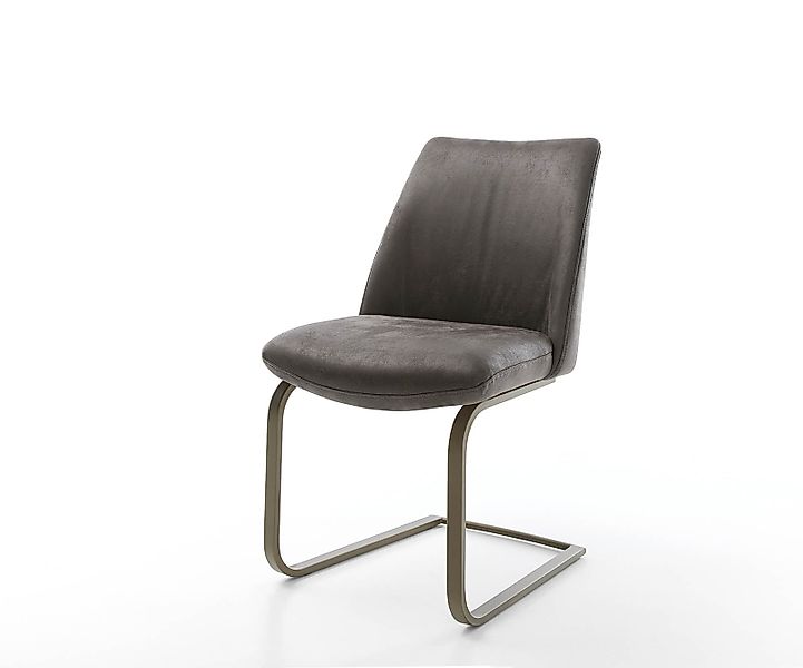 Freischwinger Elso-Flex Mikrofaser Anthrazit Vintage Freischwinger flach Ef günstig online kaufen