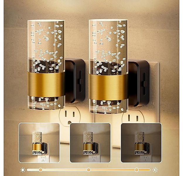 Sunicol Nachtlicht Dimmbar Acryl Nachtlicht steckdose, Dämmerungssensor, 2 günstig online kaufen