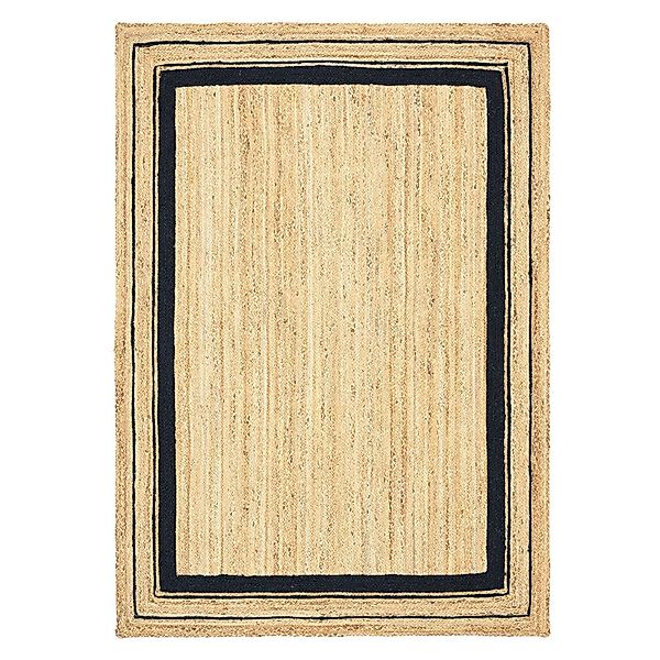 TaraCarpet Teppich Jute Durry Bordüre Flachgewebe günstig online kaufen