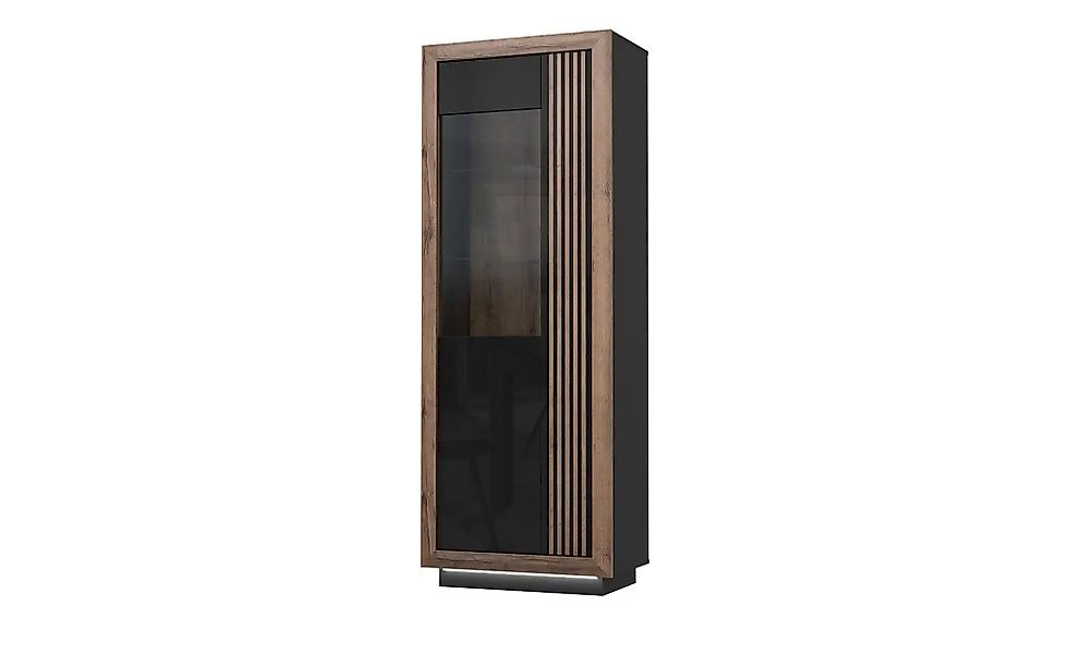 Vitrine   Sevilla ¦ schwarz ¦ Maße (cm): B: 73 H: 197 T: 42.0 Schränke > Vi günstig online kaufen