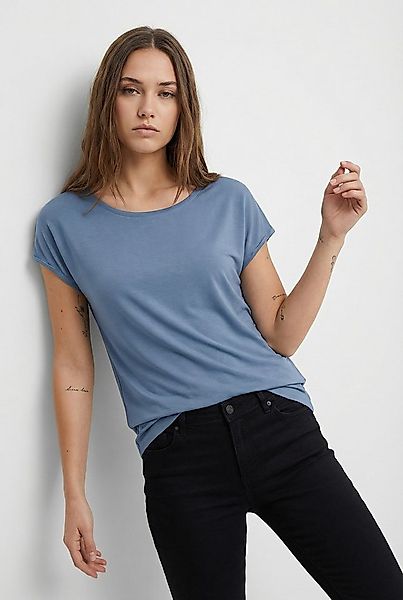 Vero Moda Rundhalsshirt VMAVA PLAIN SS TOP GAJRS NOOS Materialmix, regular günstig online kaufen