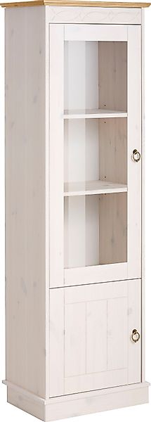 Home affaire Vitrine "Indra", aus massiver Kiefer, FSC, 2trg., Höhe 145 cm, günstig online kaufen